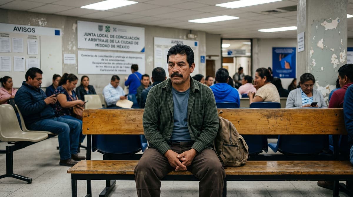 Trabajador esperando su audiencia en el centro de conciliación laboral obligatoria en México | RIVENZA