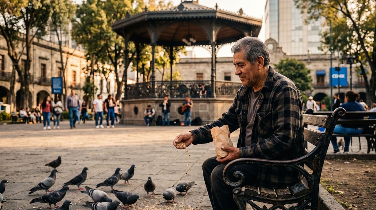 Jubilado descansando en la plaza de su pueblo: pasar de pensión por invalidez a jubilación | RIVENZA